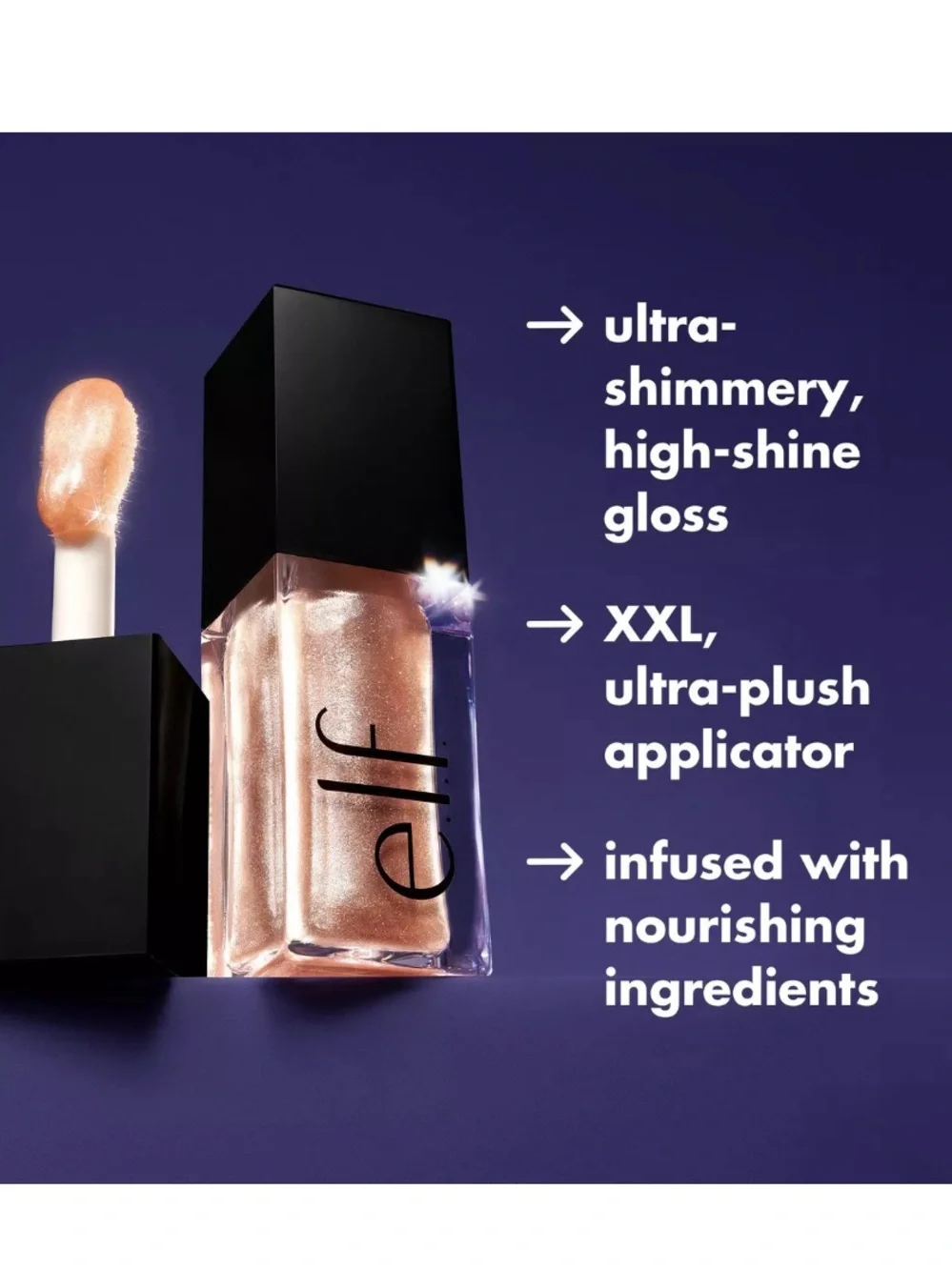 e.l.f. Cosmetics Glow Reviver Lip Oil Glimmer in Chocoluxe 7.6ml BRAND NEW